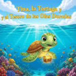 Tina, la Tortuga y el Tesoro de las Olas Doradas