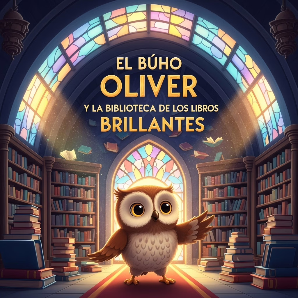 El Búho Oliver y la Biblioteca de los Libros Brillantes