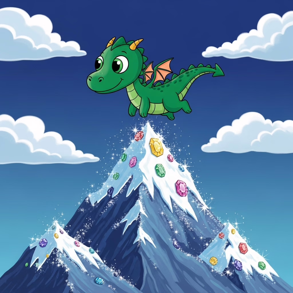 El Dragoncito y la Montaña Brillante