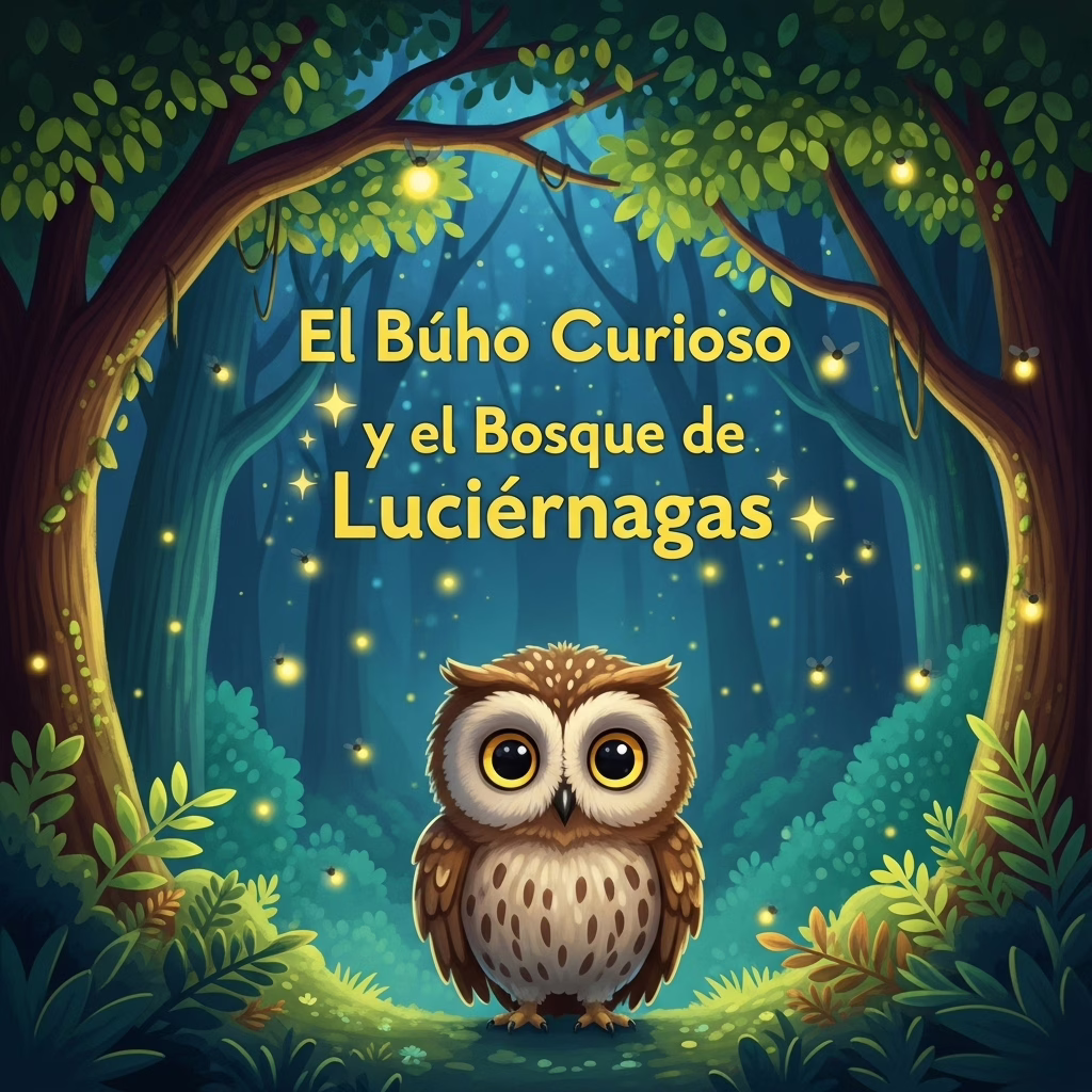 El Búho Curioso y el Bosque de Luciérnagas