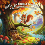 Sofía, la Ardilla Traviesa y el Tesoro de las Bellotas