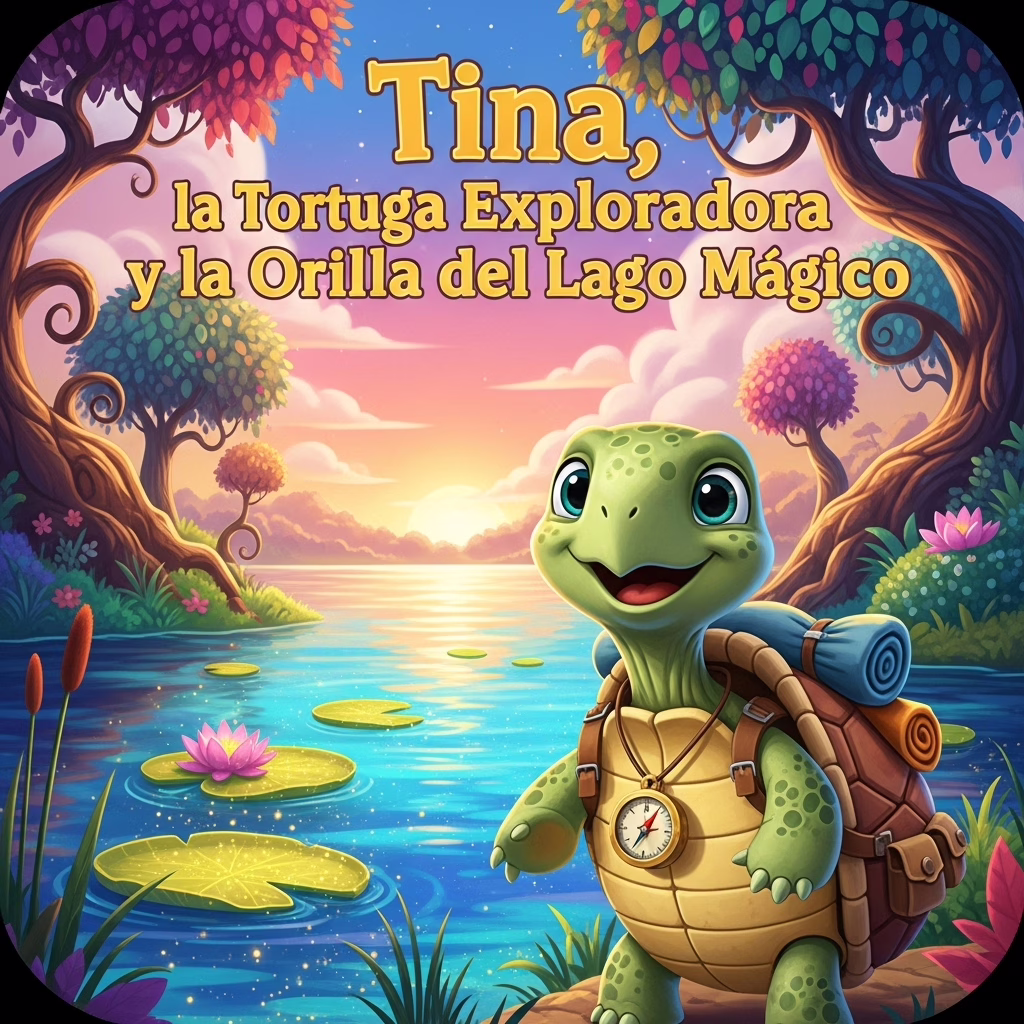 Tina, la Tortuga Exploradora y la Orilla del Lago Mágico